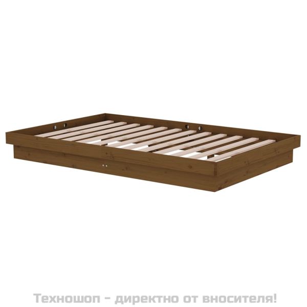 Рамка за легло меденокафява дърво 120x190 см Small Double