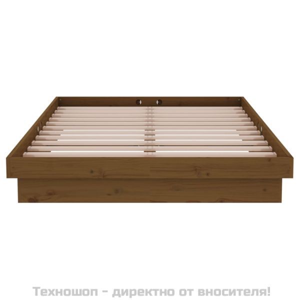 Рамка за легло меденокафява дърво 120x190 см Small Double