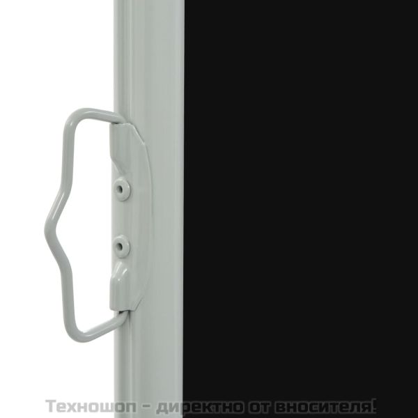 Прибираща се дворна странична тента, 80x300 см, черна