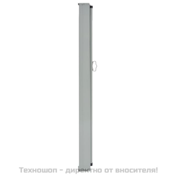Прибираща се дворна странична тента, 80x300 см, черна