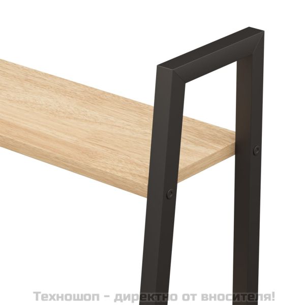 Стояща етажерка с 4 рафта светлокафяво и черно 56x35x140 см