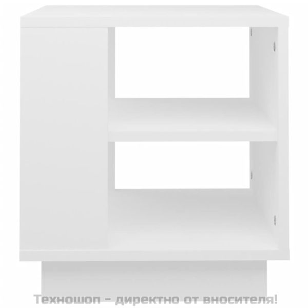 Маса за кафе, бяла, 40x40x43 см, инженерно дърво