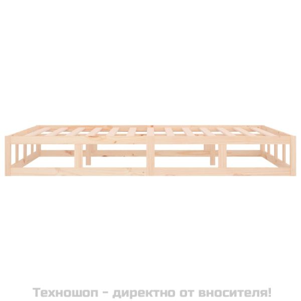 рамка за легло 135x190 см Double масивна дървесина