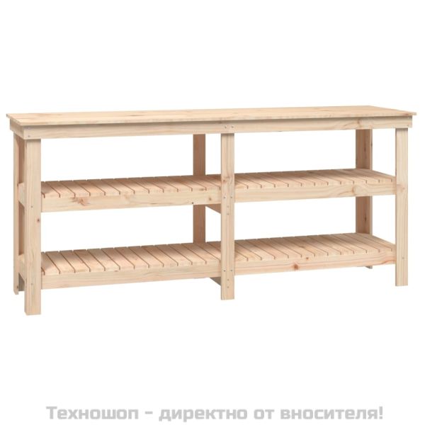 Работна маса, 181x50x80 см, борово дърво масив
