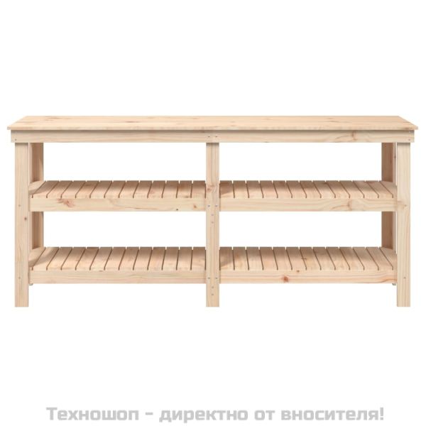 Работна маса, 181x50x80 см, борово дърво масив