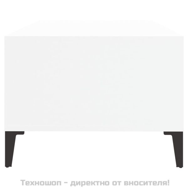 Кафе маса, бяла, 90x50x36,5 см, инженерно дърво
