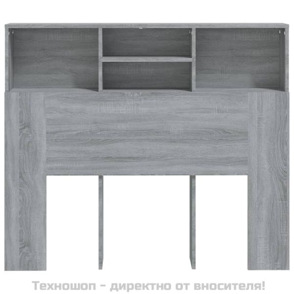 Табла за легло тип шкаф, сив сонома, 120x19x103,5 см