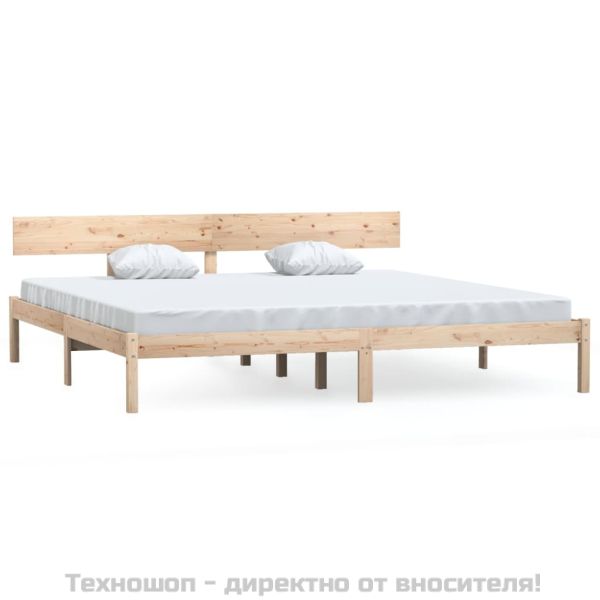Рамка за легло без матрак, масивна дървесина, 200x200 см