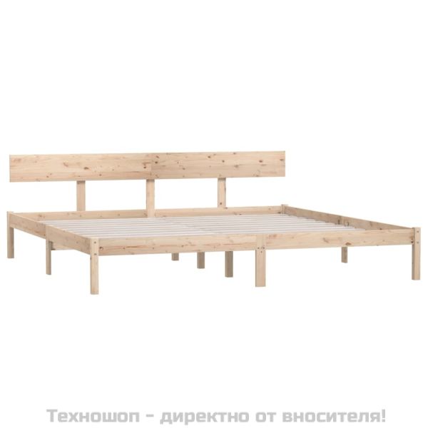 Рамка за легло без матрак, масивна дървесина, 200x200 см