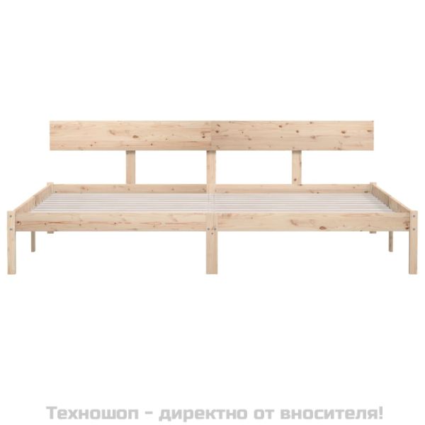 Рамка за легло без матрак, масивна дървесина, 200x200 см