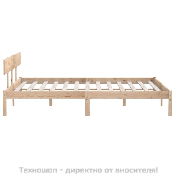 Рамка за легло без матрак, масивна дървесина, 200x200 см