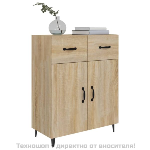 Сайдборд, дъб сонома, 69,5x34x90 см, инженерно дърво