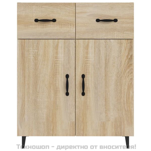 Сайдборд, дъб сонома, 69,5x34x90 см, инженерно дърво