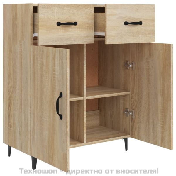 Сайдборд, дъб сонома, 69,5x34x90 см, инженерно дърво