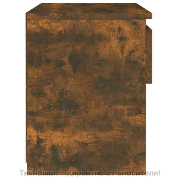 Нощно шкафче, опушен дъб, 40x30x39 см, инженерно дърво