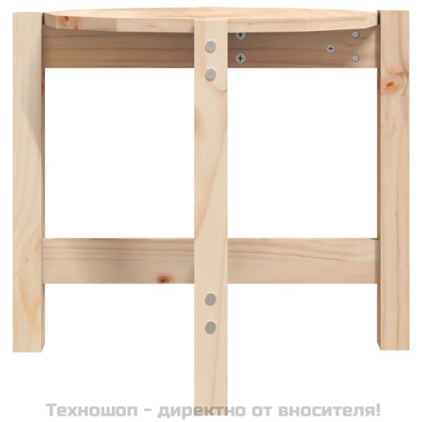 Кафе маса, Ø 52,5x45 см, борово дърво масив