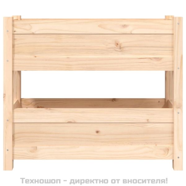 Плантер, 77x25x66 см, борово дърво масив