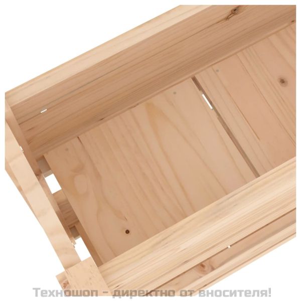 Плантер, 77x25x66 см, борово дърво масив