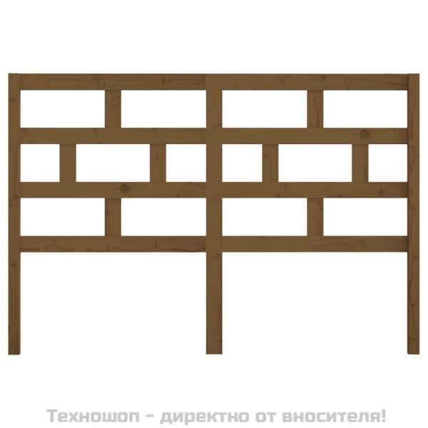 Горна табла за легло, меденокафява, 146x4x100 см, бор масив