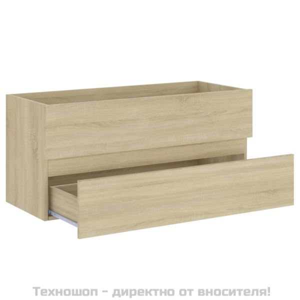 Долен шкаф за мивка, дъб сонома, 100x38,5x45см, инженерно дърво