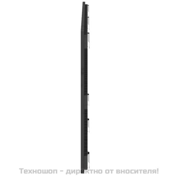 Стенна табла за спалня, сива, 147x3x60 см, борово дърво масив