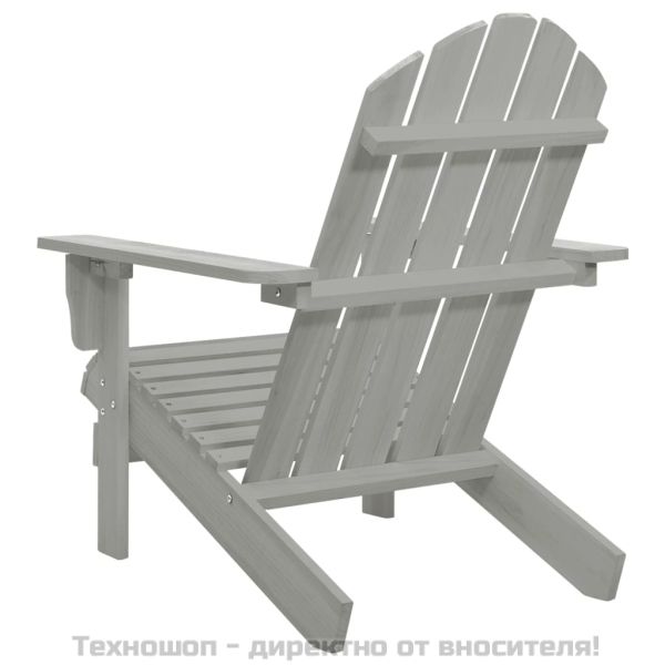 Градински стол, дърво, сив