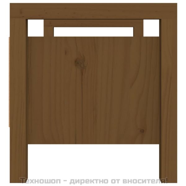 Пейка за антре меденокафява 80x40x43 см борово дърво масив