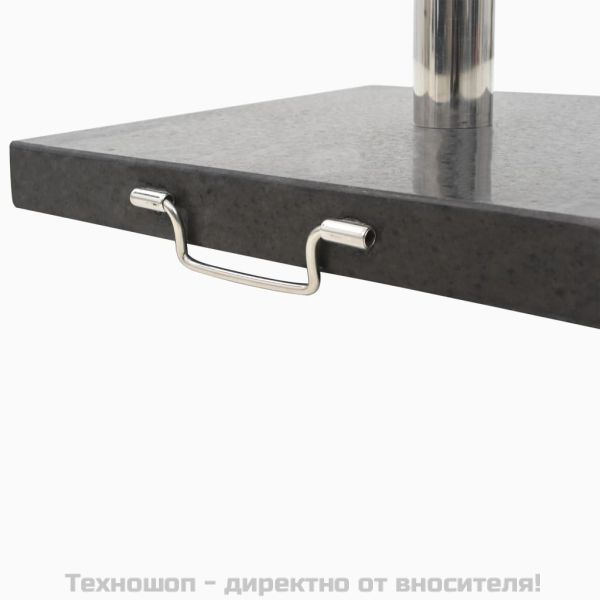 Основа за чадър, гранит, 28,5 кг, квадратна, черна
