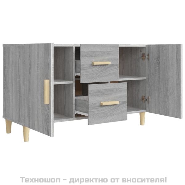 Сайдборд, Сив сонома, 100x36x60 см, инженерно дърво