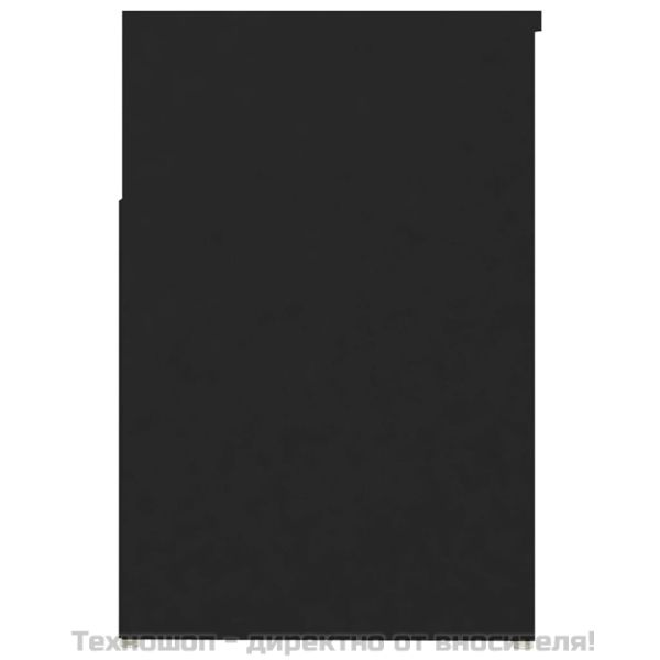Пейка за обувки, черна, 80x30x45 см, инженерно дърво