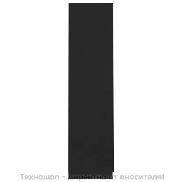 Гардероб, черен, 90x52x200 см, ПДЧ
