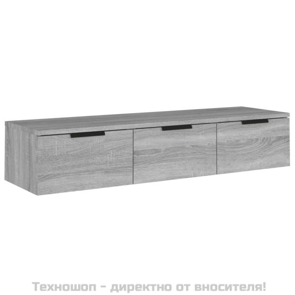 Стенен шкаф, сив сонома, 102x30x20 см, инженерно дърво