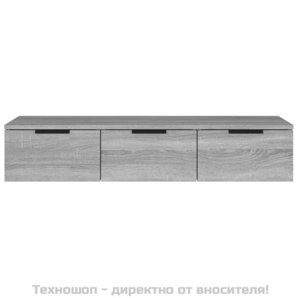 Стенен шкаф, сив сонома, 102x30x20 см, инженерно дърво