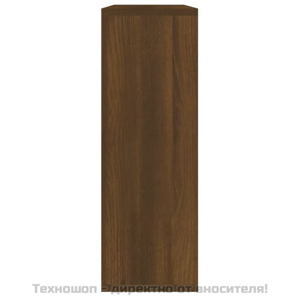 Стенен рафт, кафяв дъб, 104x20x58,5 см, инженерно дърво
