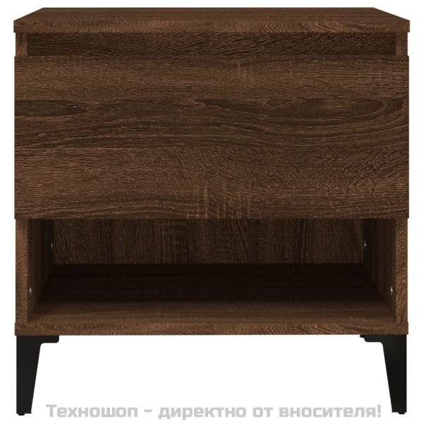 Странични маси, 2 бр, Кафяв дъб, 50x46x50 см, инженерно дърво