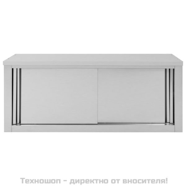 Кухненски стенен шкаф с плъзгащи врати, 120x40x50 см, стомана