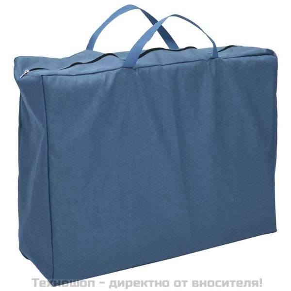 Бебешка кошара с матрак, нейви, ленен плат