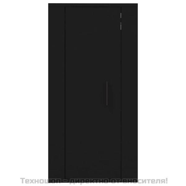 ТВ шкаф за стенен монтаж, черно, 40x34,5x80см