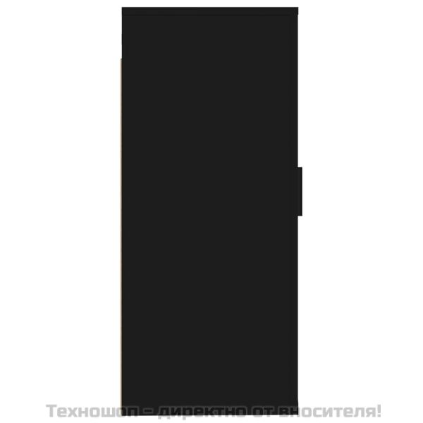 ТВ шкаф за стенен монтаж, черно, 40x34,5x80см