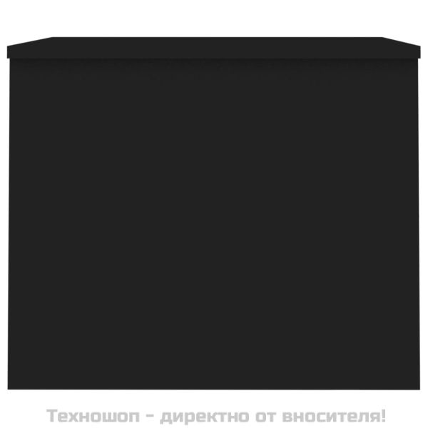 Кафе маса, черна, 80x50,5x41,5 см, инженерно дърво