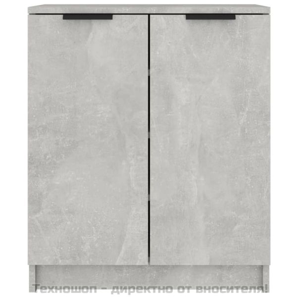 Шкаф за обувки, бетонно сив, 59x35x70 см, инженерно дърво