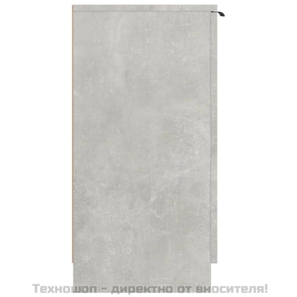 Шкаф за обувки, бетонно сив, 59x35x70 см, инженерно дърво