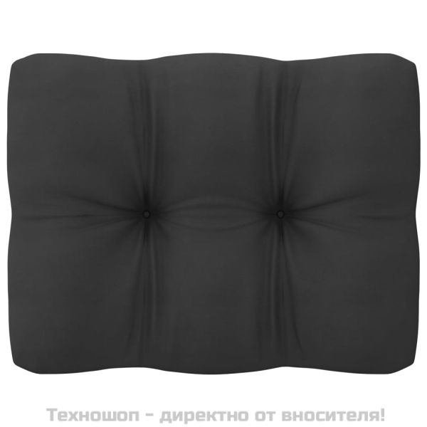 Градински лаундж комплект 2 части с възглавници бял бор масив