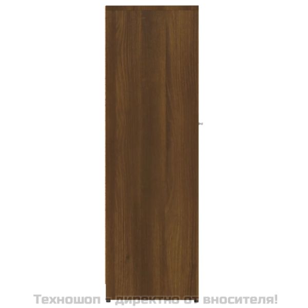 Шкаф за баня, кафяв дъб, 30x30x95 см, инженерно дърво