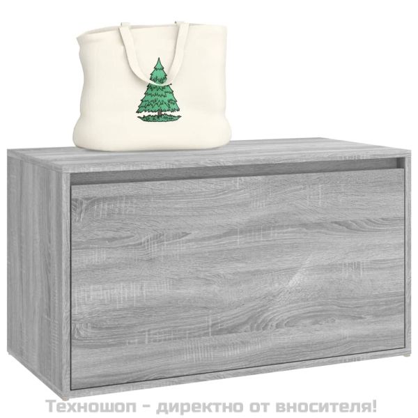 Пейка за антре, 80x40x45 см, сив сонома, инженерно дърво
