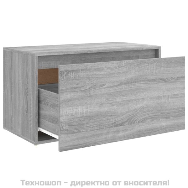 Пейка за антре, 80x40x45 см, сив сонома, инженерно дърво