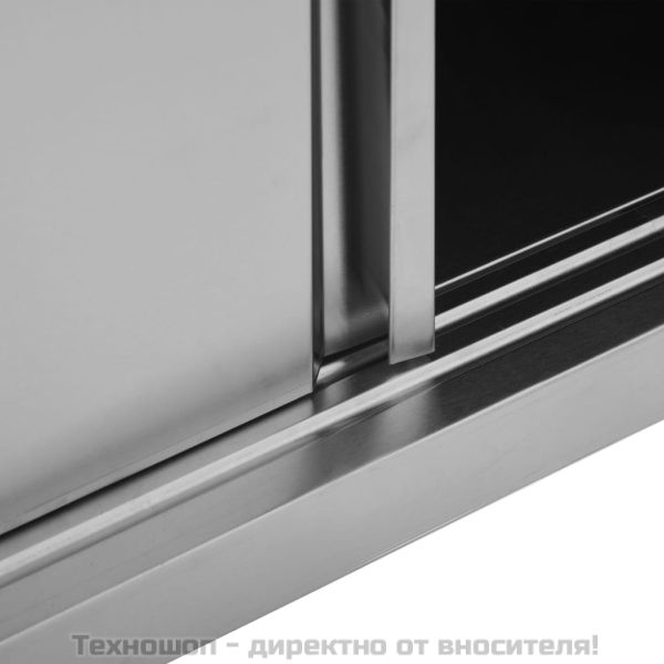 Кухненски стенен шкаф с плъзгащи врати, 90x40x50 см, стомана
