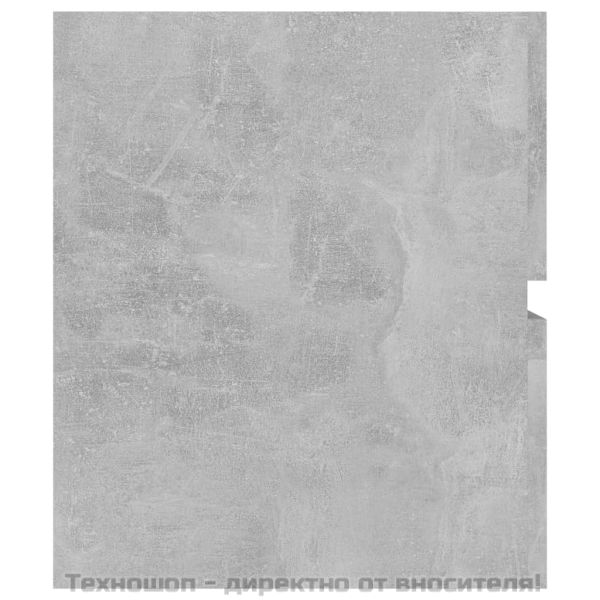 Долен шкаф за мивка, бетонно сив, 90x38,5x45см, инженерно дърво