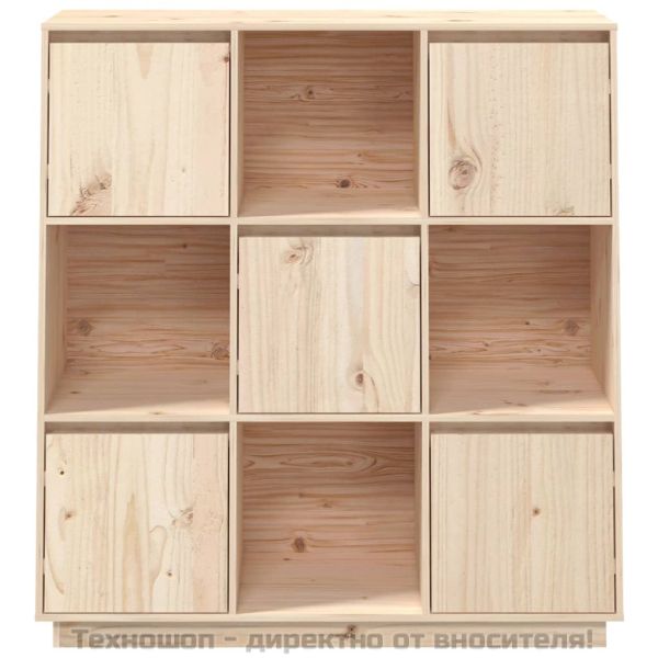 Висок шкаф, 110,5x35x117 см, борово дърво масив