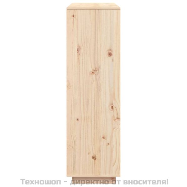 Висок шкаф, 110,5x35x117 см, борово дърво масив